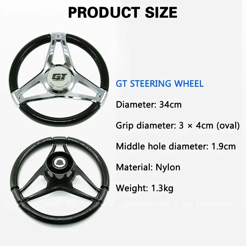 Novo volante de barco gt e vol - Fishing Boat Steering Wheel avaliação e preço